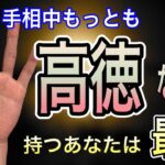 手相の中でもっとも徳が深い人に表れる相　人徳、カリスマ性もあり