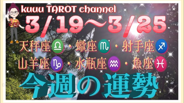 重要な一週間⚠️天秤座♎蠍座♏射手座♐山羊座♑水瓶座♒魚座♓【3/19〜3/25週間リーディング】#タロット占い #直感リーディング #2023