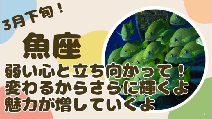 3月下旬魚座♓️変わるからこそ更に輝く時。弱い心と立ち向かって！経験は年輪のように積み重なってあなたの魅力が増していくよ