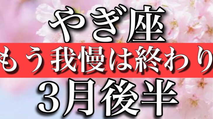 やぎ座♑︎3月後半　もう我慢は終わり Capricorn✴︎Late March 2023