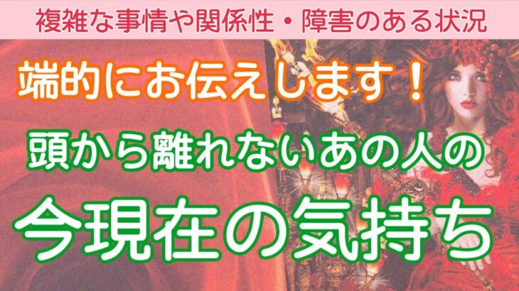 【辛口はっきり】端的にお伝えします！頭から離れないあの人、私のことどう思っている？【タロット占い・オラクルカードリーディング】