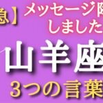 山羊座♑️【緊急】3つのメッセージ