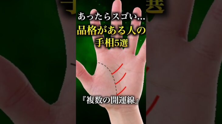 【手相占い】品格がある人にあらわれる手相5選 #手相 #手相占い #当チャンネルはyoutube最大規模の手相占い専門キュレーションチャンネルです