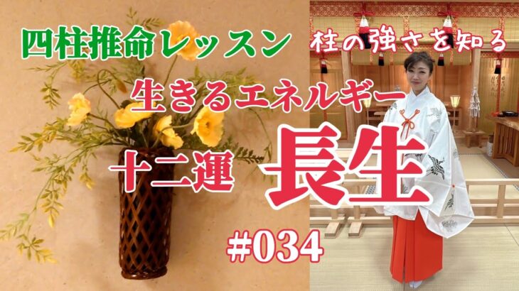 《四柱推命プロ講座#034》生きるエネルギー十二運　長生