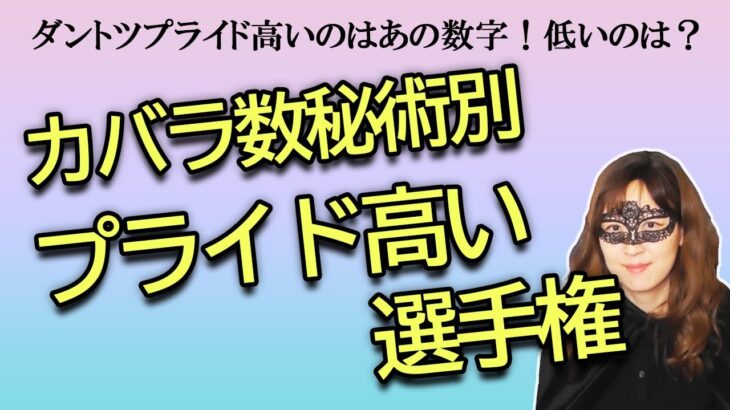 カバラ数秘術別　プライドが高い選手権【占い】（2023/4/18撮影）