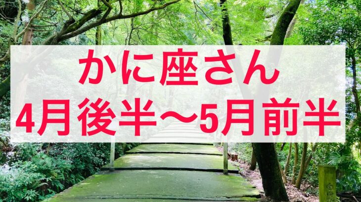 かに座さん4月後半から5月前半運勢〜運命の輪が回り始め未来は約束されている！