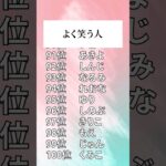 【名前占い】よく笑う人の名前ランキング #shorts #占い #恋愛