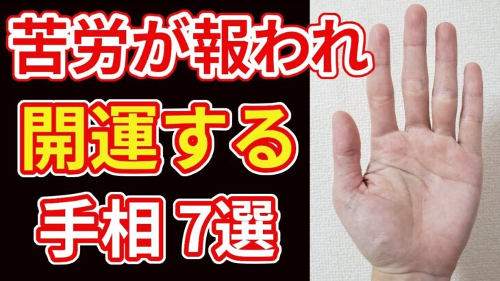 【手相占い】努力や苦労が報われ幸運を手にする手相７選！大器晩成を暗示する手相！