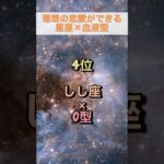 理想の恋愛ランキング/星座×血液型占いランキング#占い好きな人と繋がりたい #占いランキング #星座ランキング #血液型ランキング #当たりすぎて怖い