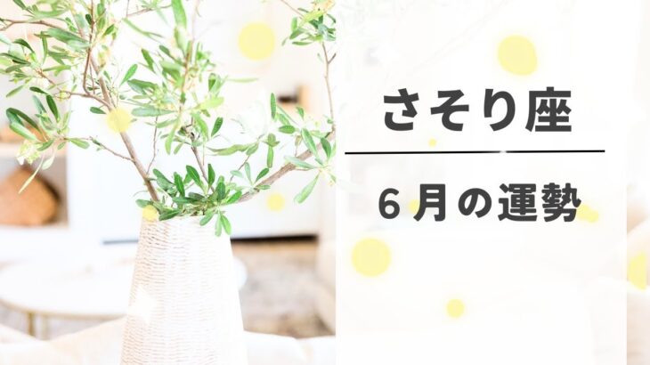 【さそり座】6月の運勢🌿次のステージへ！優しさと強さを⭐