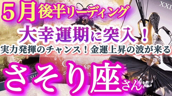 蠍座5月後半【最強金運カード続出！覚悟はOK? 忙しさの中にも喜びと笑いが溢れる】自分にも周りにも幸せのおすそ分け　充実した忙しさも最後に報われる　さそり座　５月運勢