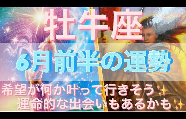 牡牛座♉️さん⭐️6月前半の運勢🔮希望が何か叶って行きそう✨運命的な出会いも待っていそう✨タロット占い⭐️