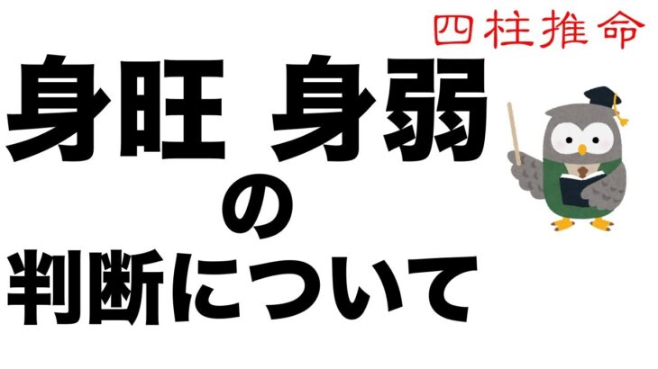 身旺身弱の判断について【四柱推命・占い・運命】