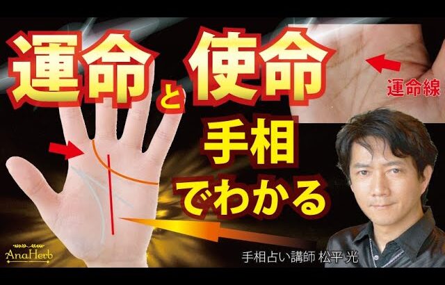 手相占い運命と才能を知る運命線 感情線 頭脳線しわしわ神秘十字線【手相占い講師】開運スピリチュアル松平 光