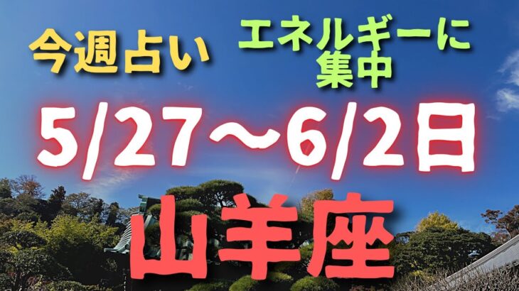 山羊座♑️今週占い（5/27〜6/2）自分の出してるエネルギーに意識して✨小話付き