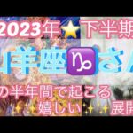 山羊座♑️さん⭐️2023年❗️下半期‼️この半年間で起きる！嬉しい展開✨✨タロット占い⭐️