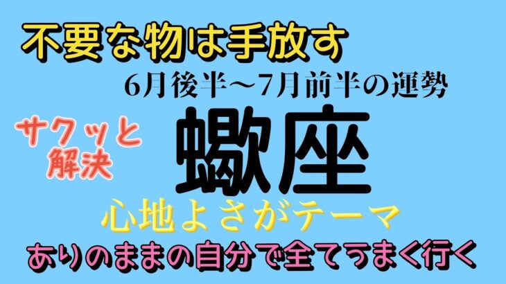 心地よい方へ〜【調和】を大切に🌟蠍座の運勢♏️6月後半〜7月前半リーディング #占い #タロット #蠍座の運勢