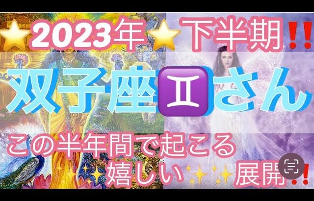 双子座♊️さん⭐️2023年❗️下半期‼️この半年間で起きる！嬉しい展開✨✨タロット占い⭐️