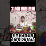 7,8월 닭띠 운세 #사주 #운세