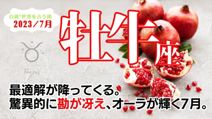 牡牛座♉2023年7月★最適解が降ってくる。驚異的に勘が冴え、オーラが輝く7月。