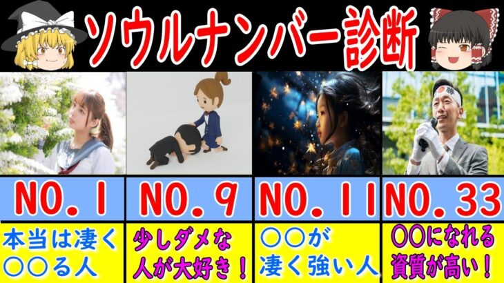 【ゆっくり解説】生まれた日で性格は決まる！？誕生日に隠された秘密を暴く？カバラ数秘術を使ったソウルナンバー診断！《スピリチュアル診断》