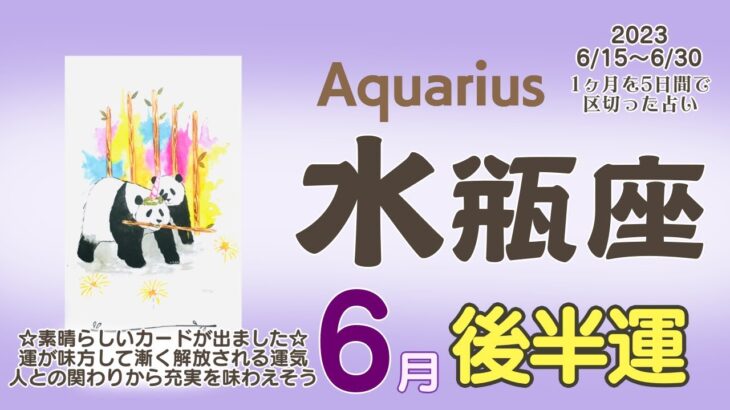 【水瓶座♒️】2023年6月後半運勢✨素晴らしいカードが出ました😊🙌🌈運が味方に💝漸くストレスからの解放が✨心が弾む様に軽く💓人との関わりから充実を味わえ🎀水瓶座さんの魅力が伝わりだす💓