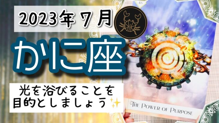 【かに座♋️2023年7月】🔮タロットリーディング🔮〜光をあびることに集中してみてください✨〜