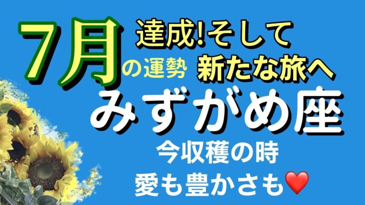 起きて〜❣️動き出します‼️水瓶座7月の運勢🌟タロットカードリーディング⭐️ #占い #タロット #水瓶座の運勢