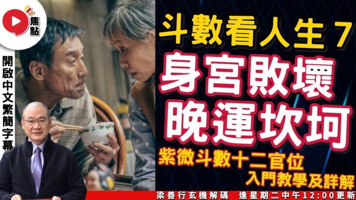 【斗數看人生 7】身宮敗壞，晚運坎坷？ 紫微斗數十二官位詳解（2） 《梁善行玄機解碼︱EP103》【開啟CC繁簡中字】