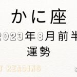 ♋蟹座♋2023年8月1日～15日までの運勢【タロット占い】