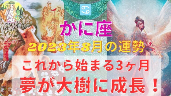 かに座さん♋️⭐️8月から夢を叶える3ヶ月間が始まる⭐️夢が大樹に成長🌳⭐️