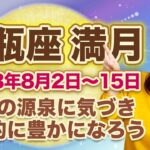 2023年8月水瓶座の満月　次の新月までの過ごし方のヒント（2023年8月2日〜8月15日）