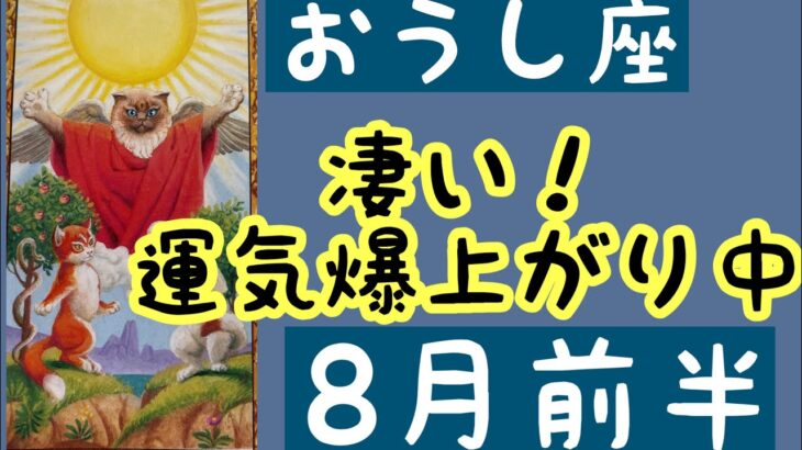 【8月前半の運勢】牡牛座　凄い運気爆上がり中！超細密✨怖いほど当たるかも知れない😇#星座別#タロットリーディング#牡牛座