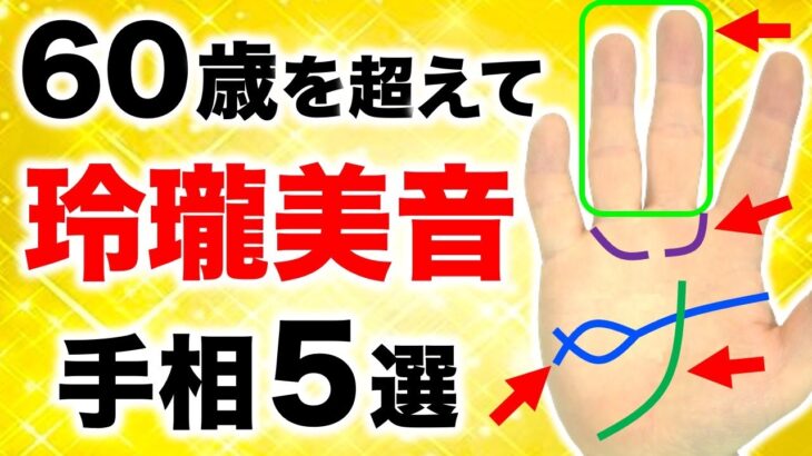 【手相】６０歳を超えて美しい人生を奏でる！玲瓏美音手相５選