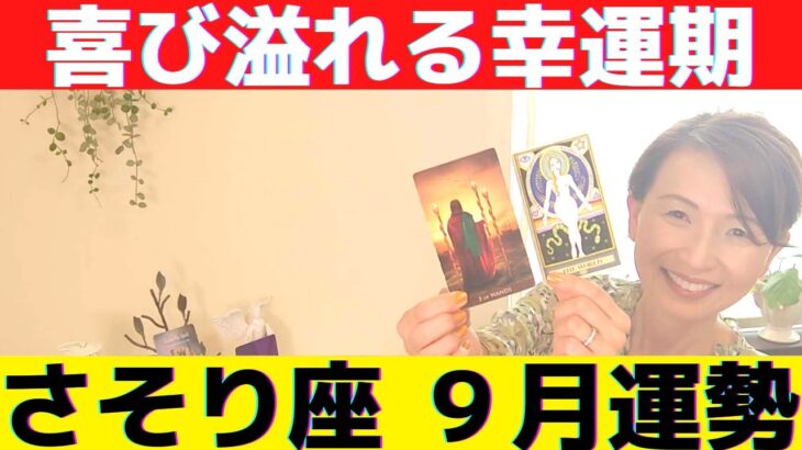 【さそり座♏９月運勢🍀】喜びを感じる幸運期！！中心軸から世界へ飛躍していく！！