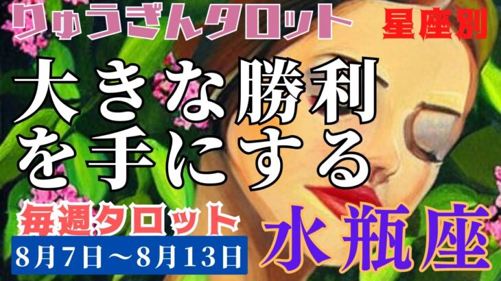 水瓶座♒️2023年8月7日の週♒️大きな勝利🏆を手にする🌈自分の欲に正直に😊