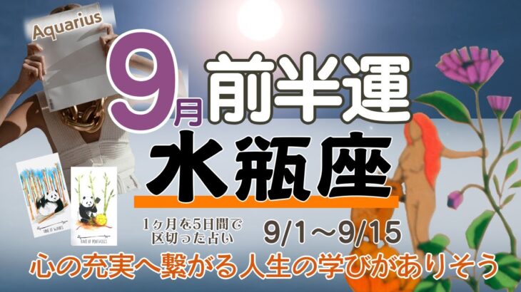 ※個人鑑定級【水瓶座♒️】2023年9月前半運勢✨心の充実へ繋がる人生の学びがある運気😊🌈🙌今まで分からなかった事が分かる様に💖新たな協調性のバランスを得る💖そして目標へ合理的目線も大事✨