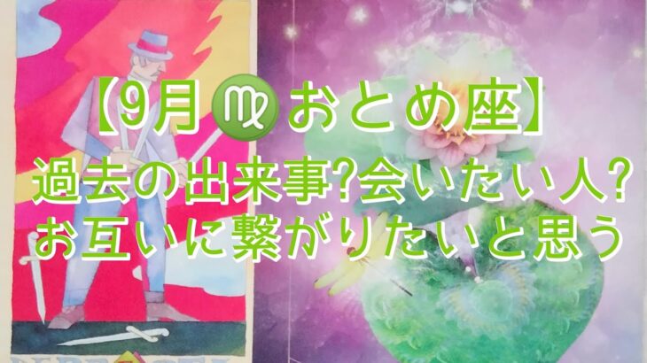 【9月♍おとめ座】過去の出来事?会いたい人?お互いに繋がりたいと思う