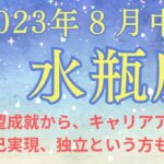 水瓶座さん　近い未来で願望成就できそう。あなたの意思に従って、導かれるままに旅立っていけるとき　2023年8月中旬タロットリーディング　お仕事、人間関係、金運もみました　#水瓶座　#タロット #8月