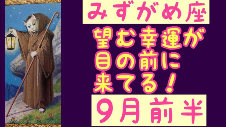 【9月前半の運勢】みずがめ座　望む幸運が目の前に来てる！超細密✨怖いほど当たるかも知れない😇#星座別#タロットリーディング#水瓶座