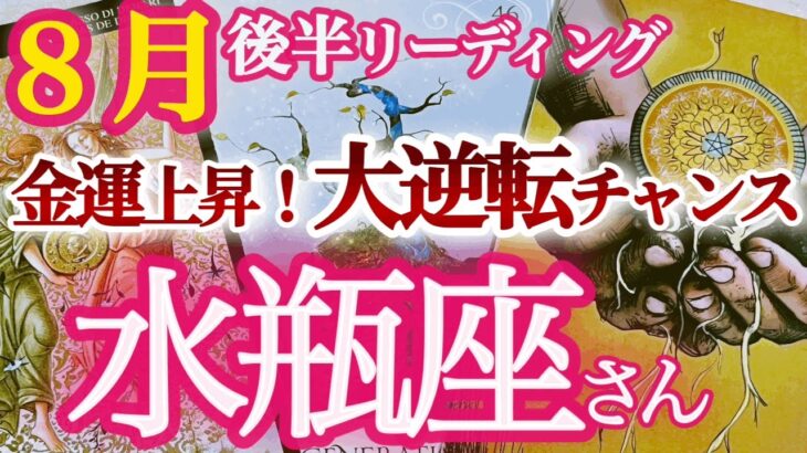 水瓶座8月後半【金運最高！運気逆転の秘訣はチャンスを活かす底力と直観力】無駄な経験なんて一つもない！　不安が消えて運気上昇の波に乗る　　みずがめ座８月運勢　タロットリーディング