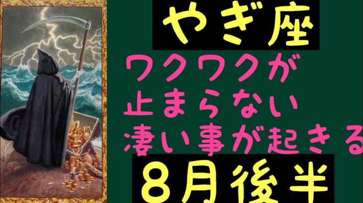 【8月後半の運勢】やぎ座　ワクワクが止まらない、凄い事が待ってるよ！超細密✨怖いほど当たるかも知れない😇#星座別#タロットリーディング#山羊座