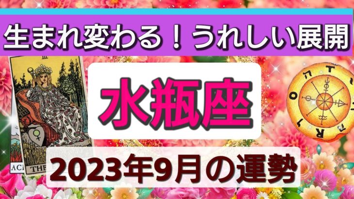 水瓶座【2023年９月の運勢】💕生まれ変わる！うれしい展開👑幸せを呼び込む！開運リーディング🌟