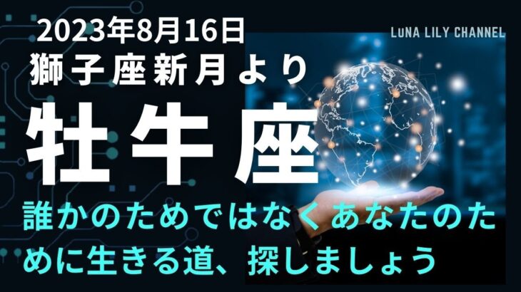 牡牛座さんへのメッセージ　おろしてみました。【2023年８月16日獅子座新月　タロットリーディング】　＃タロット　＃牡牛座　＃おうし座