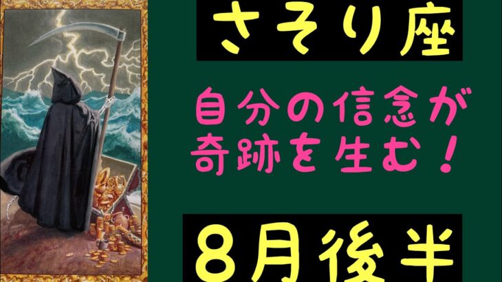 【8月後半の運勢】蠍座　自分の信念が奇跡を生む！超細密✨怖いほど当たるかも知れない😇#星座別#タロットリーディング#蠍座