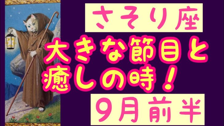 【9月前半の運勢】蠍座　大きな節目と癒しの時！超細密✨怖いほど当たるかも知れない😇#星座別#タロットリーディング#蠍座