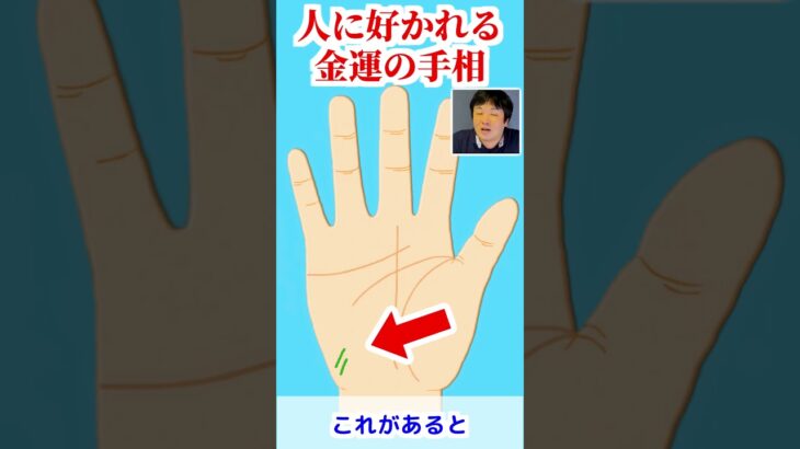 人から好かれて金運ザクザクになる人の手相！人気線や太陽線から水森太陽が解説します！ #shorts #金運アップ  #占い #手相占い