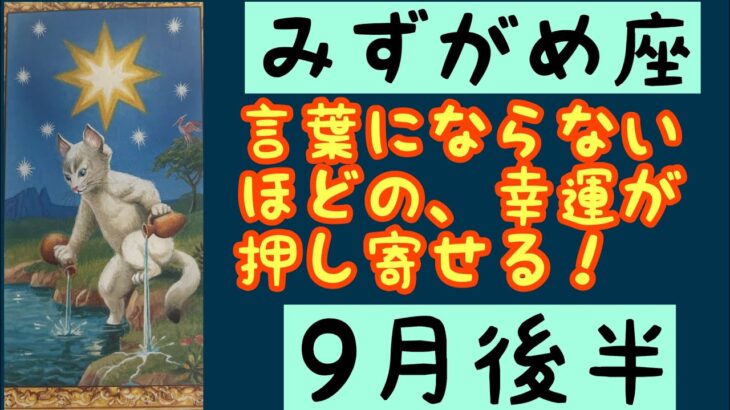 【9月後半の運勢】みずがめ座　言葉にならないほどの幸運が押し寄せる！超細密✨怖いほど当たるかも知れない😇#星座別#タロットリーディング#水瓶座