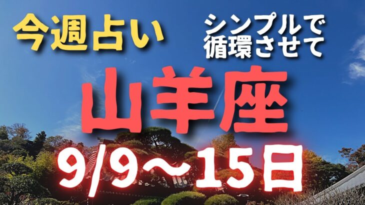 山羊座♑️今週占い【9/9〜15日】まで✨（シンプルな週👍）