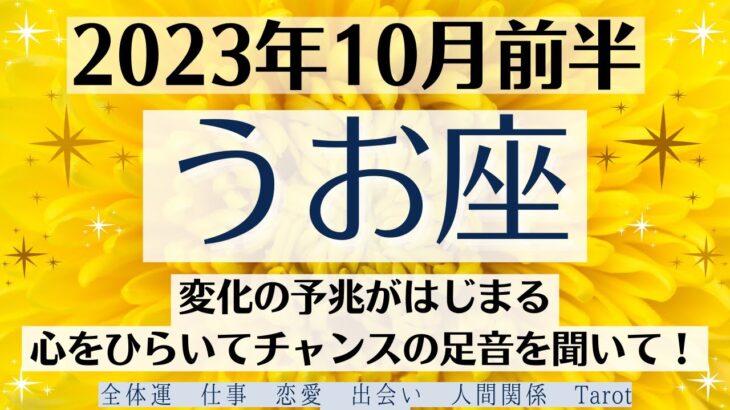 🍁うお座♓10月前半タロットリーディング│全体運・恋愛・仕事・人間関係